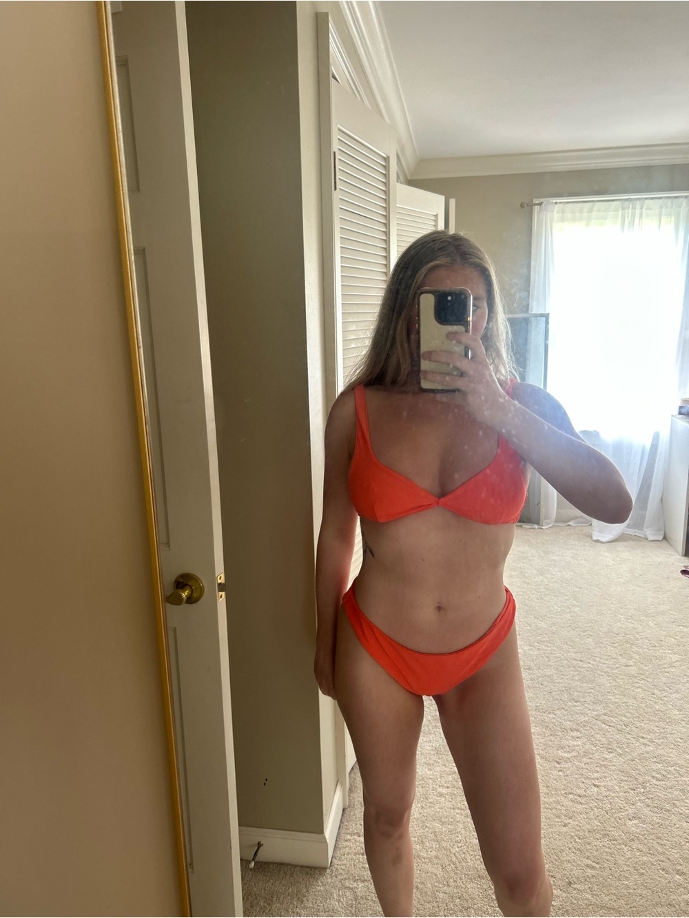 Tularosa Bright Orangey Red Bikini Set